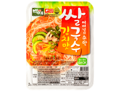 BAEKJE RICE NOODLE WITH KIMCHI FLAVOUR/ BAEKJE Корейская рисовая лапша быстрого приготовления со вкусом кимчи (92 г)