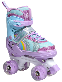 Квады детские раздвижные Banwei Rainbow Lilac (светящиеся колёса)