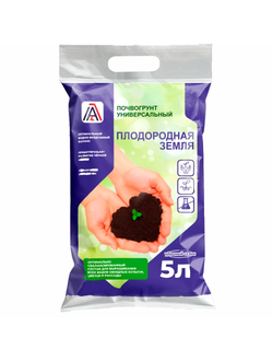 "Плодородная земля" для садово-огородных растений, цветов и рассады, 5 л