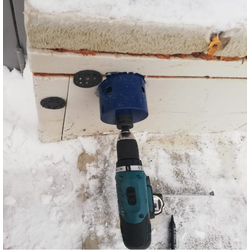 Коронка биметаллическая диаметр 76 мм глубина 100 мм