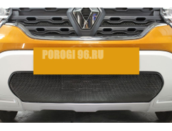 Защита радиатора Renault Duster 2021- (4 части) black верх