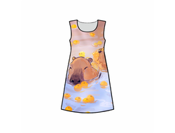 Платье 3D с полной запечаткой Капибара, Kapibara-san №20