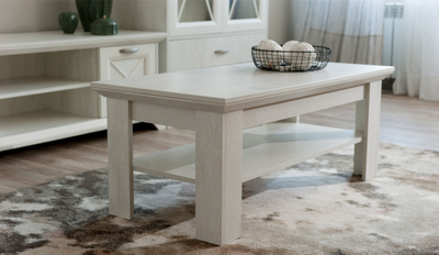 Стол журнальный Лорена,  бетон паин белый