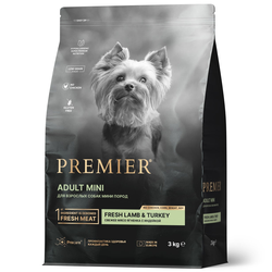 PREMIER (Премьер) сухой корм для собак мини - пород, Ягненок, индейка 3 кг