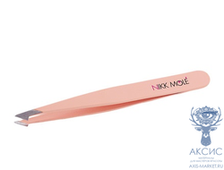 Пинцет Nikk Mole Скосый (Персик)