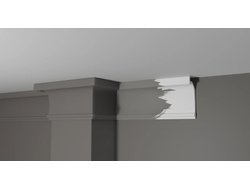 Потолочный плинтус для подсветки DECOR-DIZAYN DD518, из дюрополимера, под покраску, ударопрочный