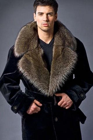 Шуба пальто   мужское зимнее  натуральный мех Нерпа, Бобер, ворот  Бобер арт. Ми-010