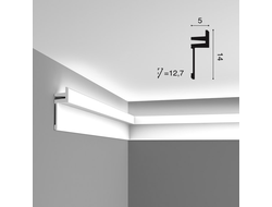 Потолочный карниз для скрытого освещения с гладким профилем Orac Decor Коллекция Modern C382
