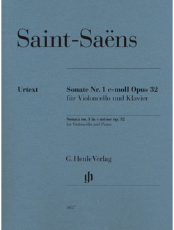 Saint-Saens, Camille Sonata no. 1 in c minor op. 32 for Violoncello and Piano