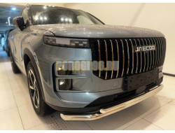 Защита переднего бампера двойная Папа Тюнинг d60/42 для JAECOO J7 2023-2025