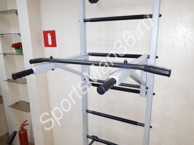 Шведская стенка “Атлет” с турником Юнона, цвет черно-белый