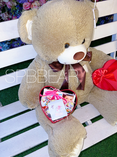 Подарочный набор №3 - Плюшевый мишка 110 см, Шары сердца 2, Киндер бокс средний