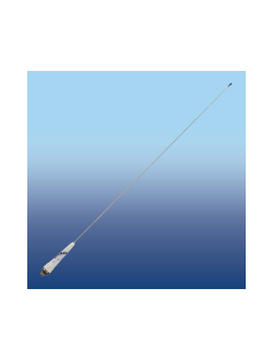 Антенна VHF Glomex RA106SLSSB25 из нержавеющей стали 156-162МГц 3дБ 900мм с кабелем 25м
