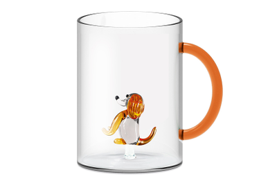 Кружка стеклянная 420 мл,  Собачка