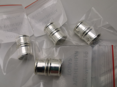 УЦЕНЕННЫЙ ТОВАР! Магнитная застежка "Бамбук"  - 12мм - СВЕТЛОЕ СЕРЕБРО