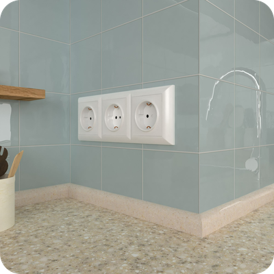 Акриловый плинтус бордюр на столешницу BNV ПШ24 12х24х1800мм Бежевый