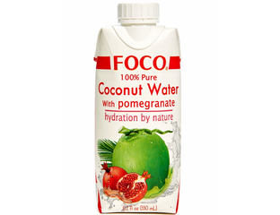 Кокосовая вода с соком граната без сахара, 0,33л (FOCO) | Добролайф ...