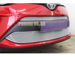 Защита радиатора Toyota C-HR 2019- chrome низ PREMIUM