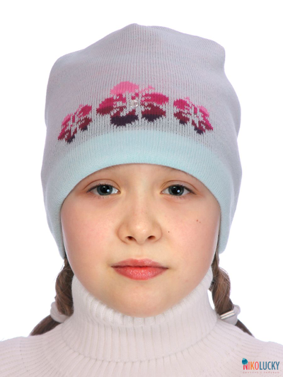 Шапка  21201-03, цвет светло-бирюзовый р. 54-56