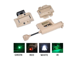 Тактический фонарь на шлем WASDN gen 1 (W+R+G+IR) (TAN)