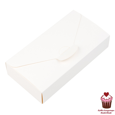Коробка-конверт под дубайский шоколад Белая 17,5х9х3,5 см