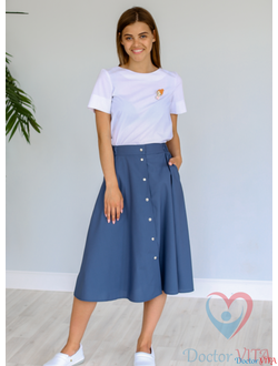 Юбка DOCLIKE DL115 синяя