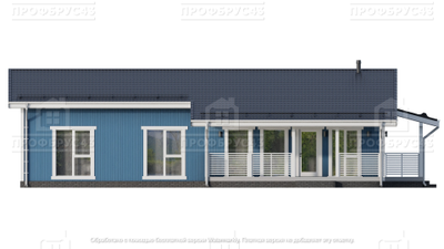 Каркасный одноэтажный дом стиль Классика, 155 м2