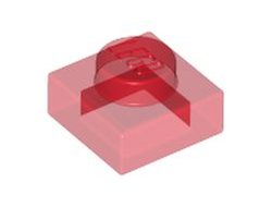 Plate 1 x 1, Trans-Red (3024 / 3000841 / 302441 / 6252042)