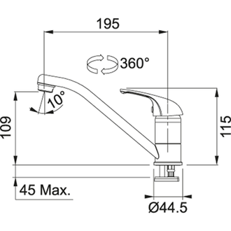 Смеситель Franke Basic