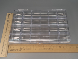 Коробка 24 ячейки для камней, акрил (18*12*2,4 см, 110 г) №25780