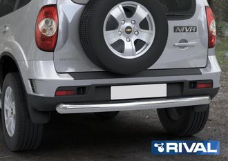Защита заднего бампера для Chevrolet Niva (2009-н.в.), RIVAL, Россия
