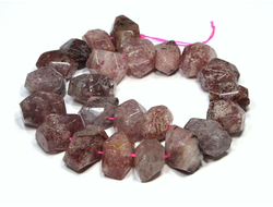 Бусина Кварц клубничный, фриформ грань крупная 13-17 мм (1 шт.) №20263 (30155)