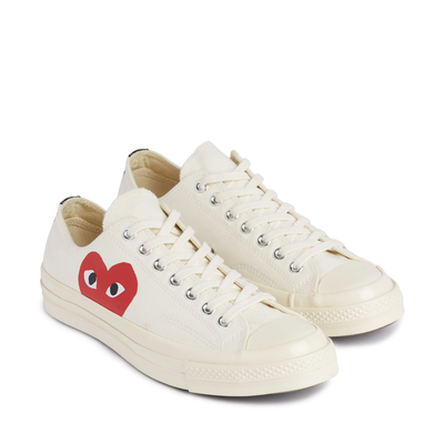 Заказать Converse Comme des Garcons Play белые низкие с сердечком 150207C