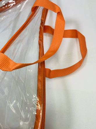 Сумка прозрачная 45х35х13см, розовый цвет