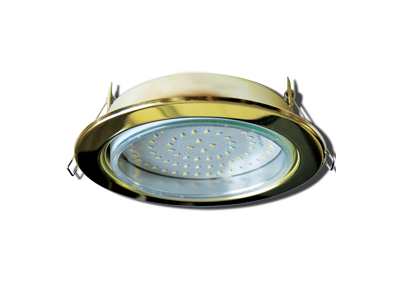 Светильник встраиваемый Ecola GX70-H5 Золото 53x151 FG70H5ECB