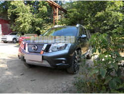 Защита радиатора Nissan Terrano 2014- chrome верх