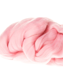Шерсть для валяния, лента гребенная, Камтекс, полутонкая, розовый (056), 50г