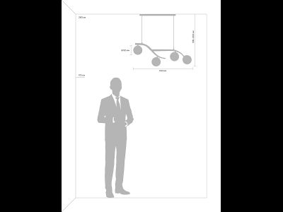Freya, Подвесной светильник Rosella, FR8014PL-04BS