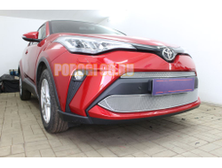 Защита радиатора Toyota C-HR 2019- chrome верх PREMIUM