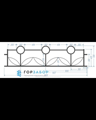 Газонное красивое ограждение GO15-05