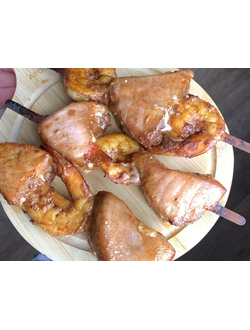 Шашлычок из креветки и тунца