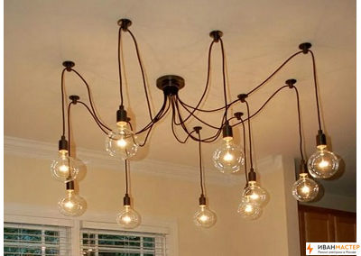 Установка подвесных светильников в частном доме ИВАНМАСТЕР