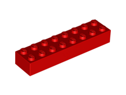 Brick 2 x 8, Red (3007 / 300721 / 6036408)