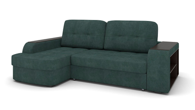 ДВУСПАЛЬНЫЙ РАСКЛАДНОЙ ПРУЖИННЫЙ УГЛОВОЙ ДИВАН-КРОВАТЬ БЕРЛИН, С РЕГУЛИРУЕМЫМИ ПОДУШКАМИ, МЕТАЛЛОСКЕЛЕТ, СО СПАЛЬНЫМ МЕСТОМ И МЕХАНИЗМОМ ДЕЛЬФИН, ШИРОКИЕ ПОДЛОКОТНИКИ С ДЕКОРОМ И СИСТЕМОЙ ХРАНЕНИЯ