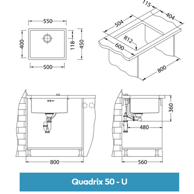 Мойка Alveus Quadrix 50