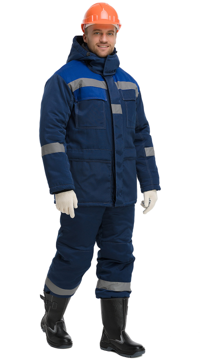 Куртка ЧИКАГО-ЗИМА, синий/василёк, СОП (РАСПРОДАЖА)