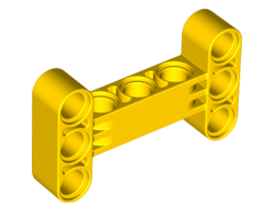 Technic, Liftarm, Modified H-Shape Thick 3 x 5 Perpendicular, Yellow (14720 / 6259054)