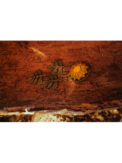 Брошь в стиле кантри &quot;Соломенный Цветок&quot;