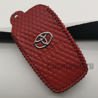 Кожаный чехол для ключей тойота "Красный дракон"