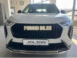 Защита переднего бампера двойная Папа Тюнинг d60/42 для Haval Jolion 2024-